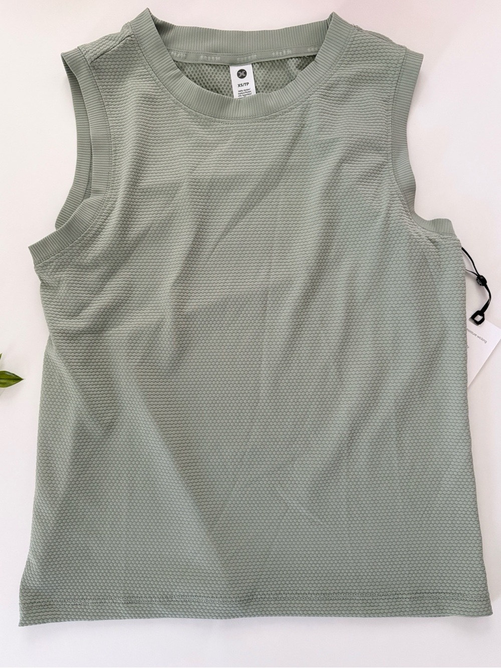 NWT RBX sage green sleeveless textured tank top